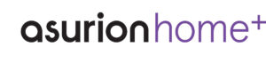 large banner that says asurion in black and home plus in purple