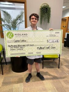 Easton Letcher, $1,000 1st year scholarship winner